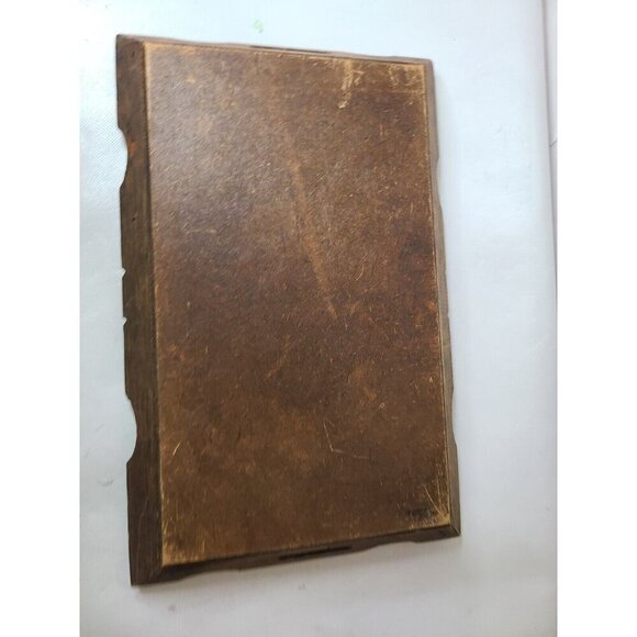 Vintage Hand Carved Wood Tray With Tile Center Rustic Traditional Decorative 14" - Picture 5 of 8